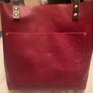 New Portland leather goods medium classic sangria tote